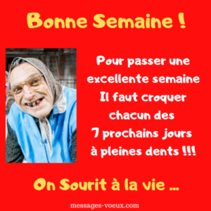 Souhaiter une bonne semaine avec un beau message Sms poème Citation